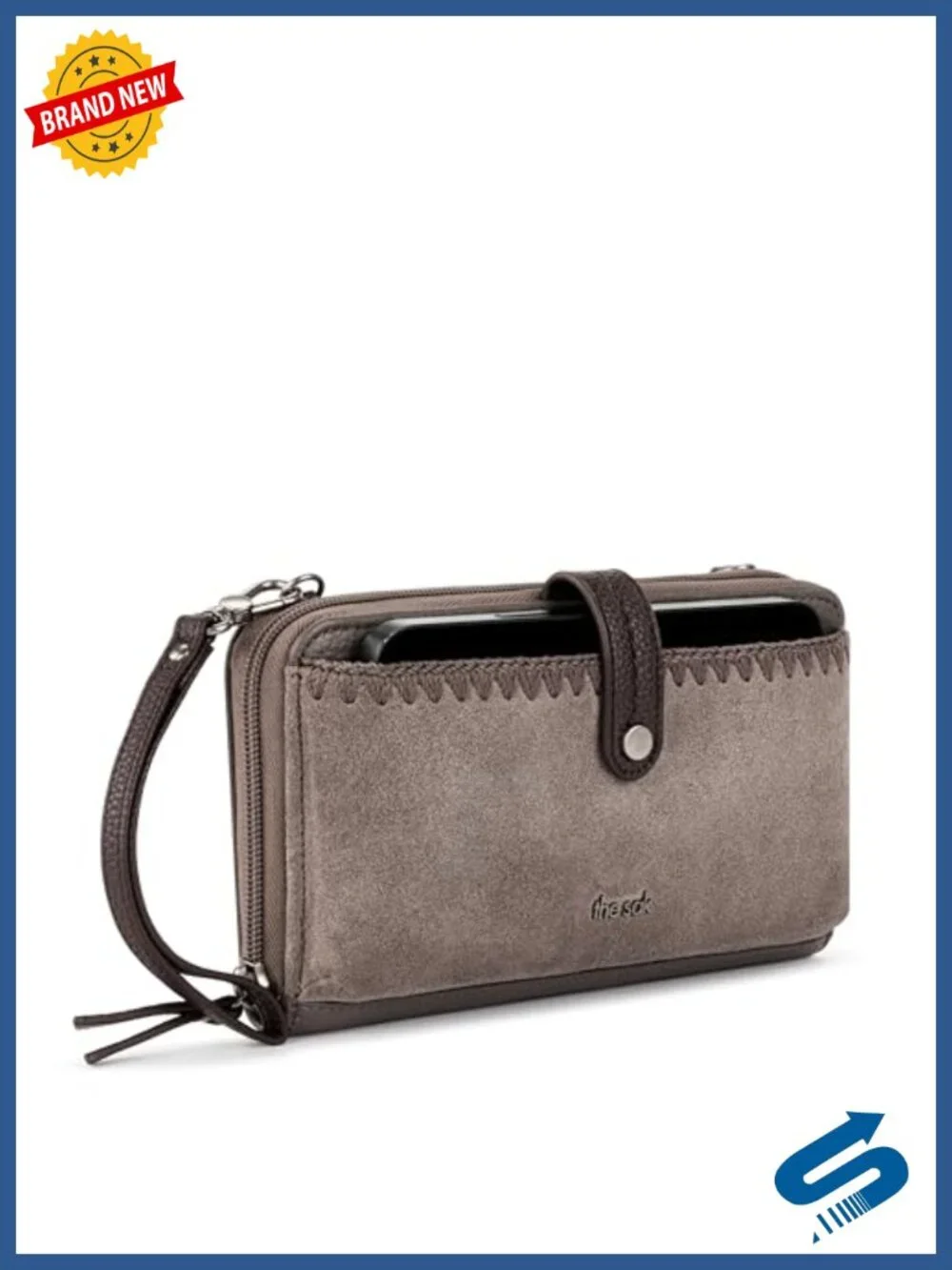 Leather Smartphone Crossbody Purse with Adjustable Strap